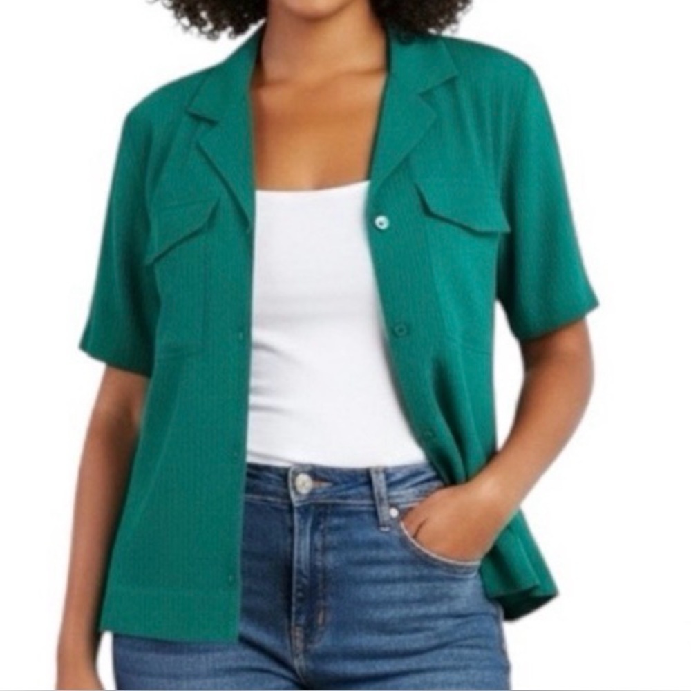 Athleta Echo Button Up Top NWT MSRP $99 - Picture 3 of 9